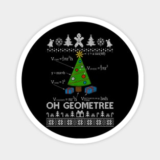 Funny Math Geometry Christmas Tree Geometree Teacher Magnet